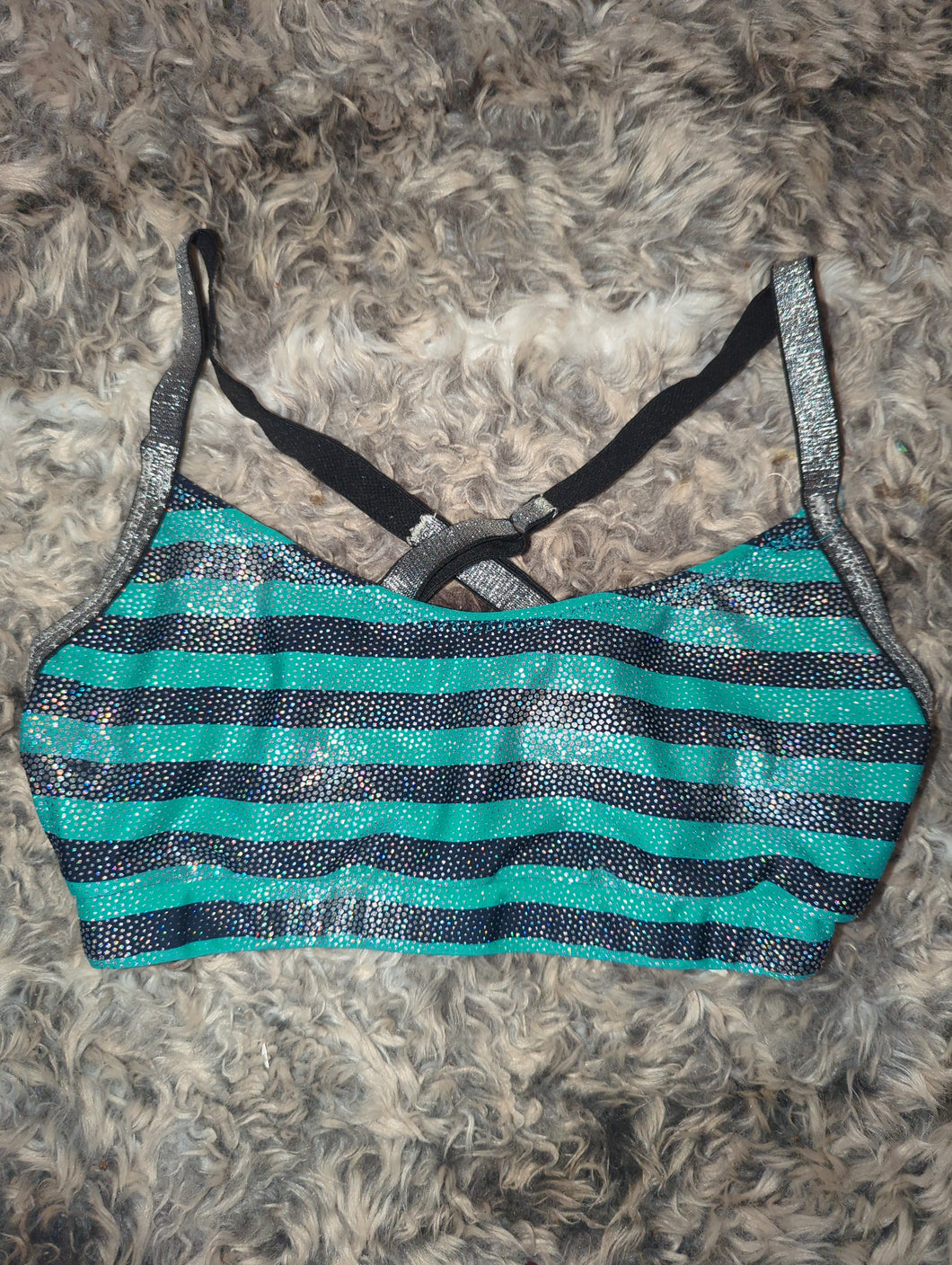 Blue & Teal Stripe Croppie