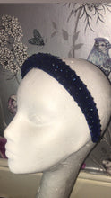 Load image into Gallery viewer, Couture Alice Band (blue velvet)
