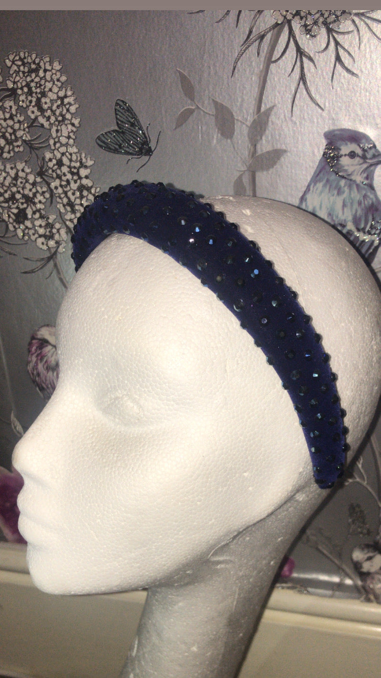 Couture Alice Band (blue velvet)