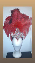 Load image into Gallery viewer, Red Feather Head Dress
