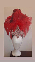Load and play video in Gallery viewer, Red Feather Head Dress
