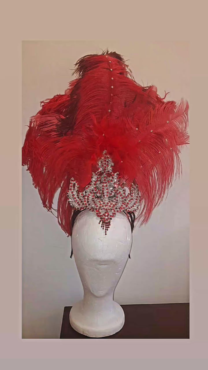 Red Feather Head Dress